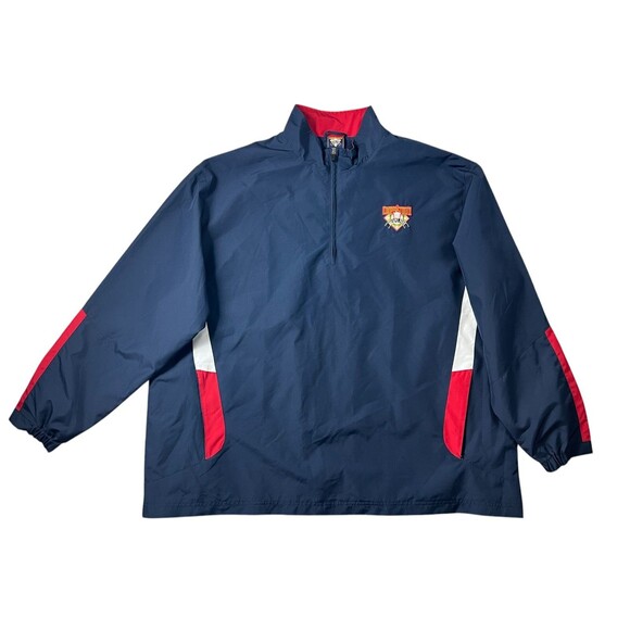 Cooperstown Dreams Park Coaches LS 1/4 Zip Jacket  Size 2XL  Blue Red White - Picture 1 of 9